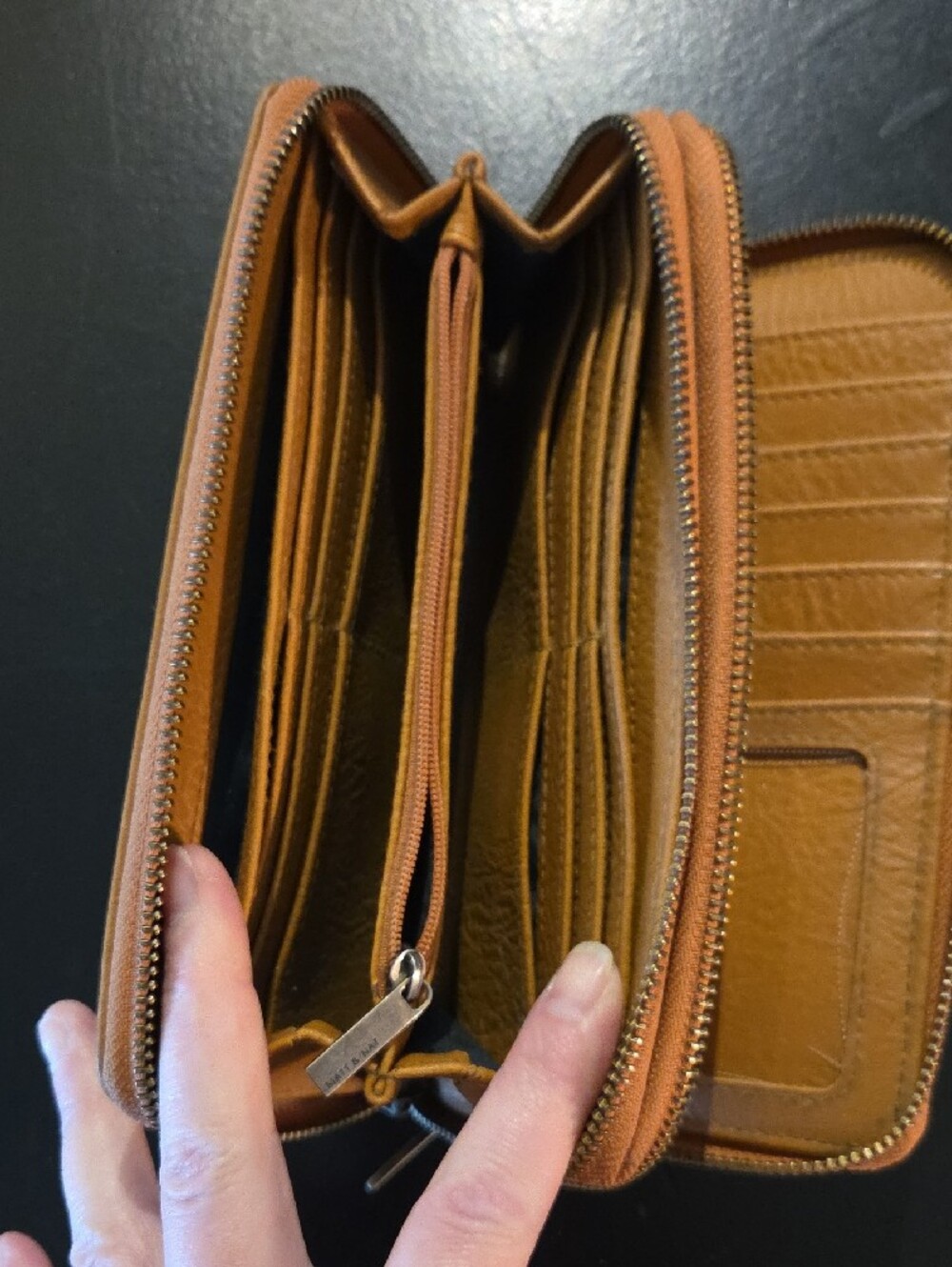 Matt & Nat Tan Zip-Around Vegan Leather Wallet - Picture 9 of 11